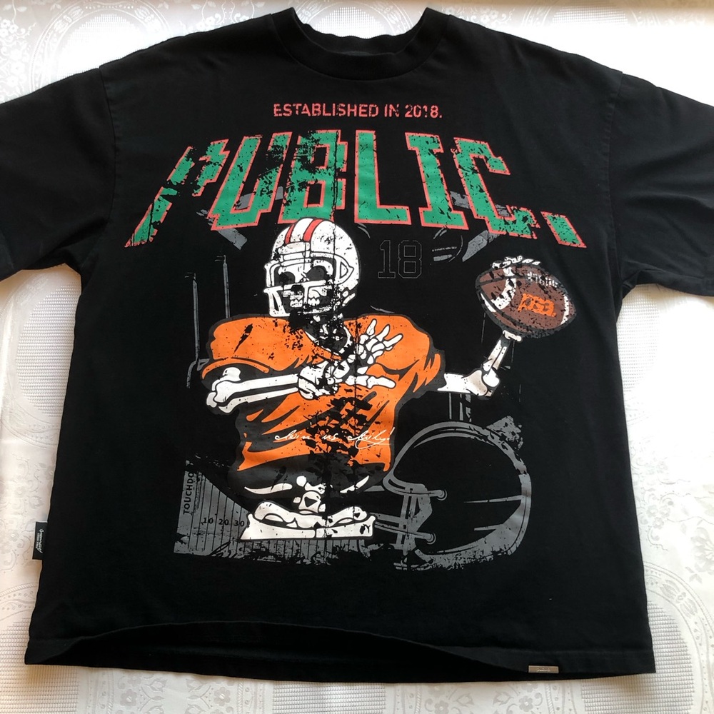 PSA Public Service Announcement Black T-Shirt Graphic Print Men’s Size 2XL Tee